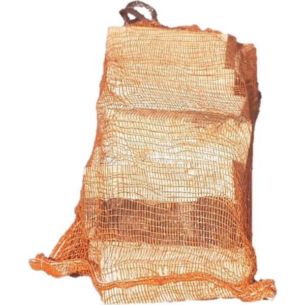 Haardhout zak 100L hout in netzakken
